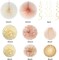 Champagne-Gold Beige Fall Bridal-Shower Party-Decorations - 36pcs Bride To Be Banner,Bachelorette Paper Lanterns,Wedding Streamers Garland,Boho Peach Tissue Pom Poms Flower Fan Decor Supplies